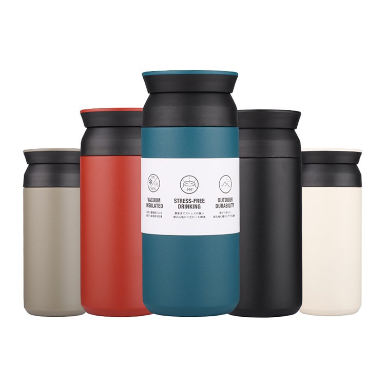 New Style 350ml Double Walled Insulated Japanese Style Coffee Cup Stainless Steel Vacuum Flask Thermos Bottle With Custom Logo