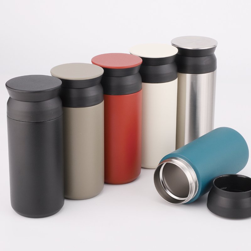 New Style 350ml Double Walled Insulated Japanese Style Coffee Cup Stainless Steel Vacuum Flask Thermos Bottle With Custom Logo