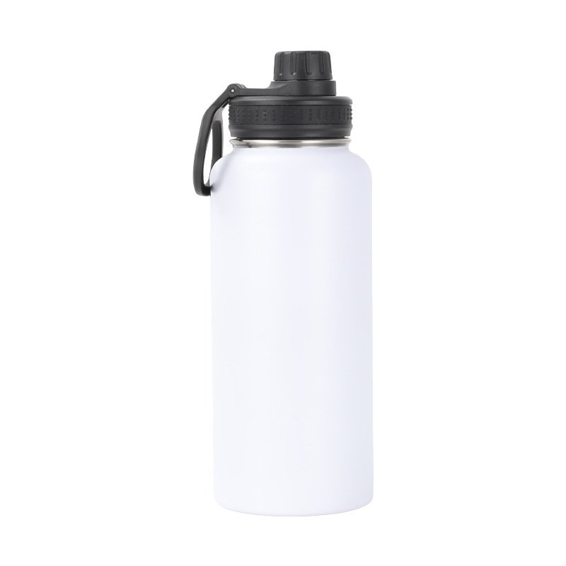 Vacuum Flask 32oz Powder Coated Dishwasher Safe Custom Logo Stainless Steel Insulated Water Bottles with Lid for Camping and Gym