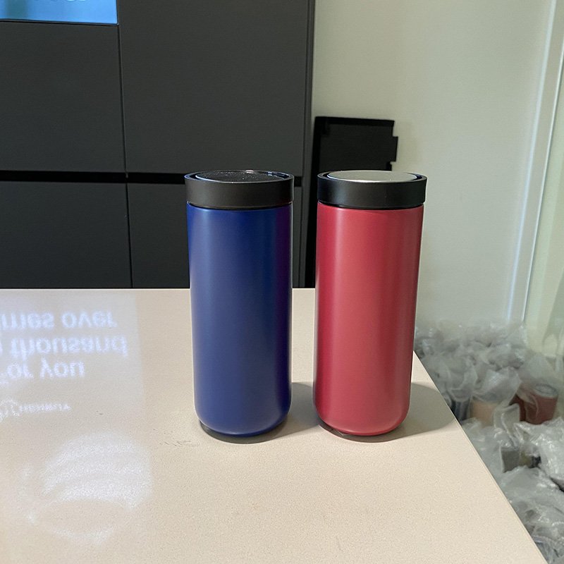 360 degrees Press Cover Lid Stainless Steel Vacuum Insulate Small Capacity Water Bottle Tumbler mug