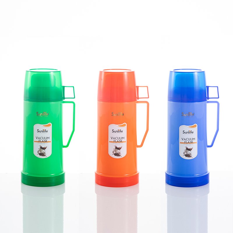 Sunlife Cheap Thermal Jug Plastic Body Thermos Water Bottle Glass Inner Vacuum Flask