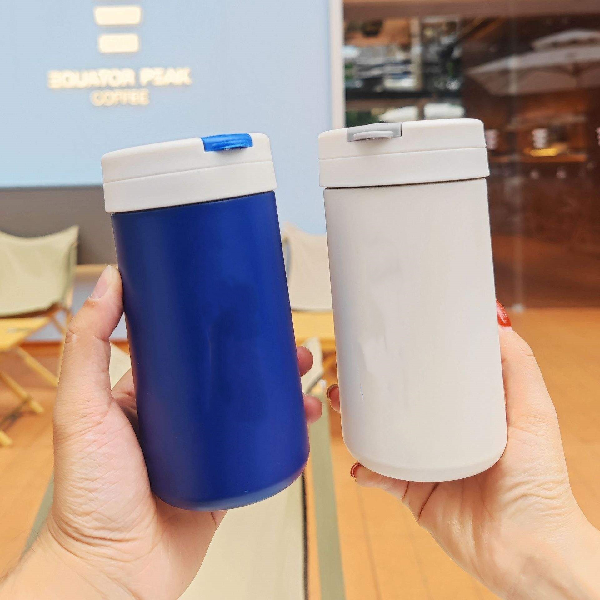 Portable Stainless Steel 350Ml 500Ml Creative Travel Mug Portable Outdoor Vacuum Flask Thermos Customizable With Lid