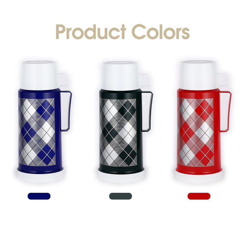 SUNLIFE High Temperature Resistence 0.6L+1.0L+1.8L White Glass Liner PP Thermal Vacuum Flask
