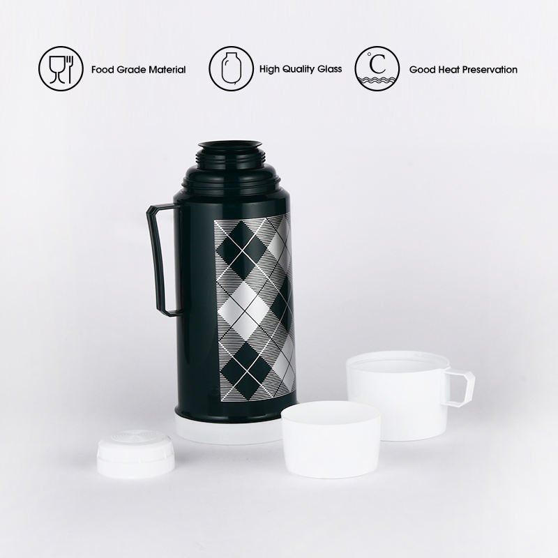 SUNLIFE High Temperature Resistence 0.6L+1.0L+1.8L White Glass Liner PP Thermal Vacuum Flask