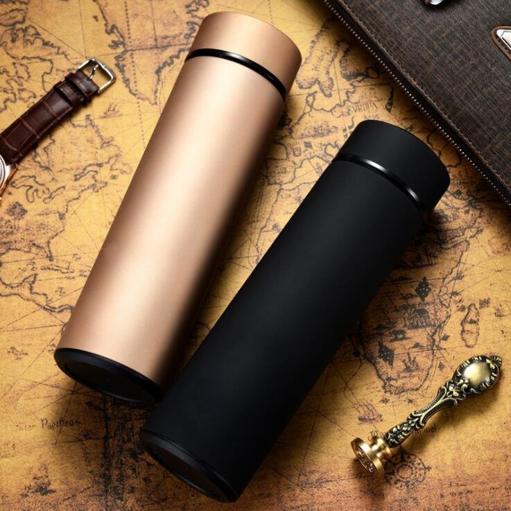 16.9OZ Travel Mug Tea Infuser Bottle Insulated HOT Coffee Thermos Cold Fruit Infused Water Flask Food Grade Leak Proof Tumbler