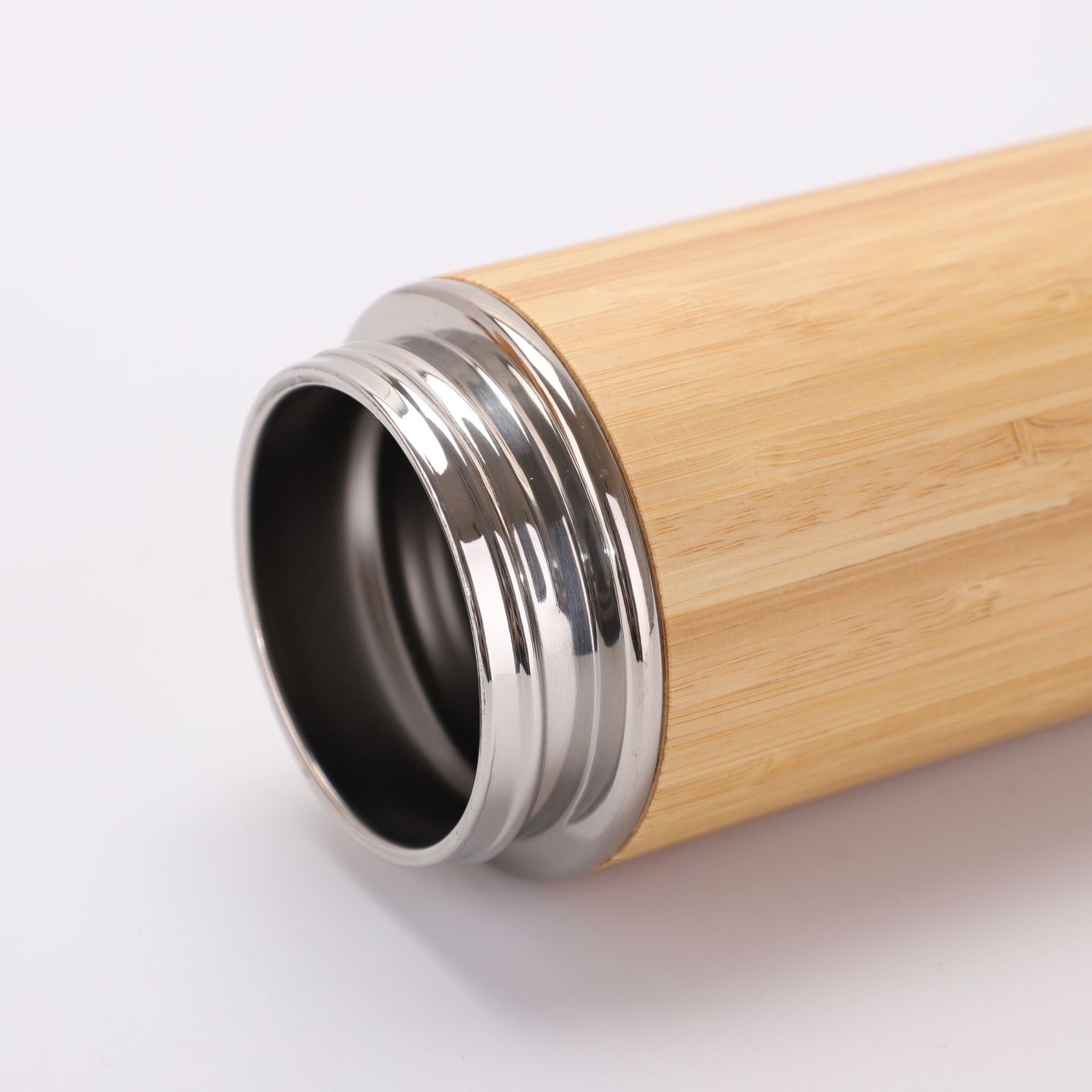 Eco Friendly Stainless Steel Thermos Coffee Tumbler Cups Vacuum Flask Insulated Drinking Bamboo Thermal Water Bottle