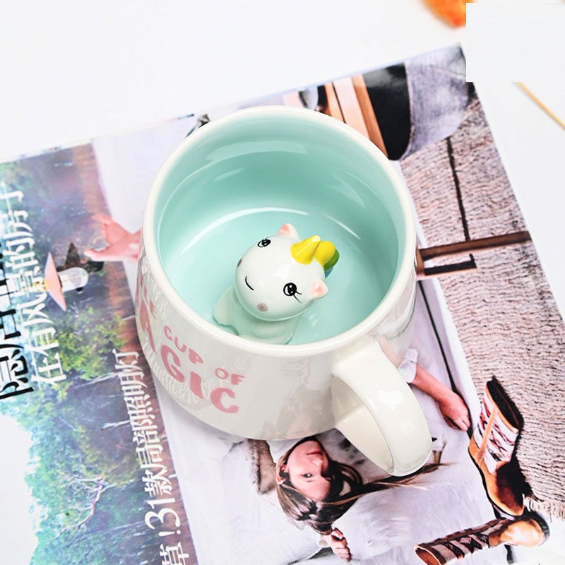 3D Animal Mug Cartoon Cute Ceramic Water Wholesale Ceramic Camping Mug Cartoon Ceramic Mug