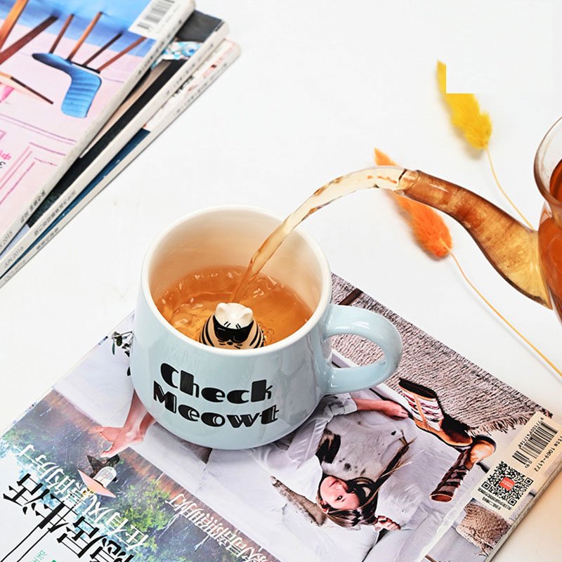 3D Animal Mug Cartoon Cute Ceramic Water Wholesale Ceramic Camping Mug Cartoon Ceramic Mug