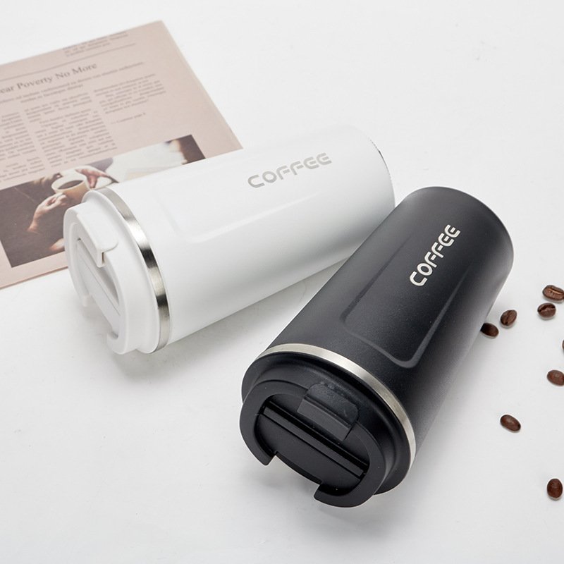Custom 380ml 510ml unique coffee mug thermal stainless steel insulated reusable travel camping drinking mug cup tumbler termos