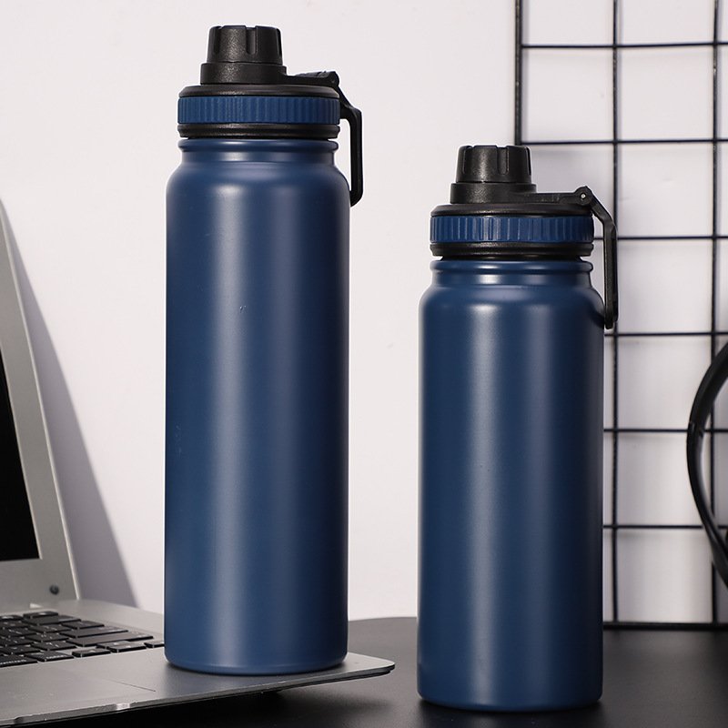 double wall insulated stainless steel vacuum flask bottle thermos 600ml drinking bottle
