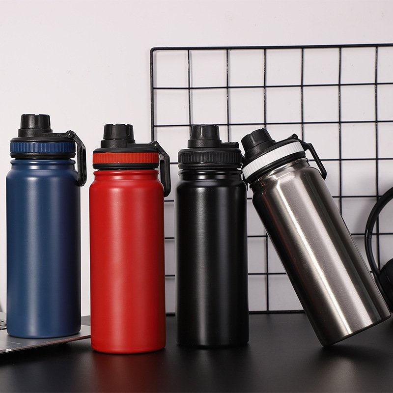 double wall insulated stainless steel vacuum flask bottle thermos 600ml drinking bottle