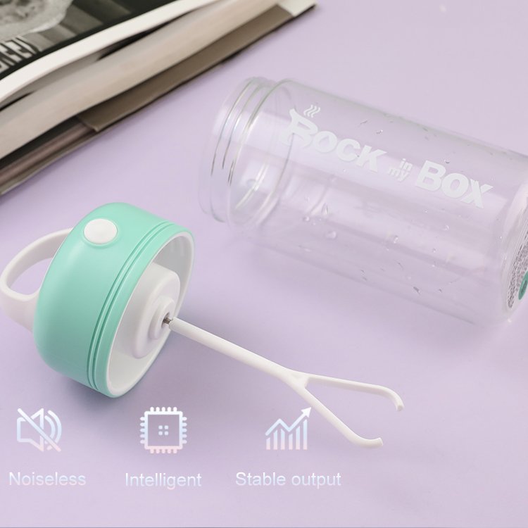 Portable Stirring Mug Reusable Eco friendly Plastic Gym Sport Protein Shaker Water Bottle