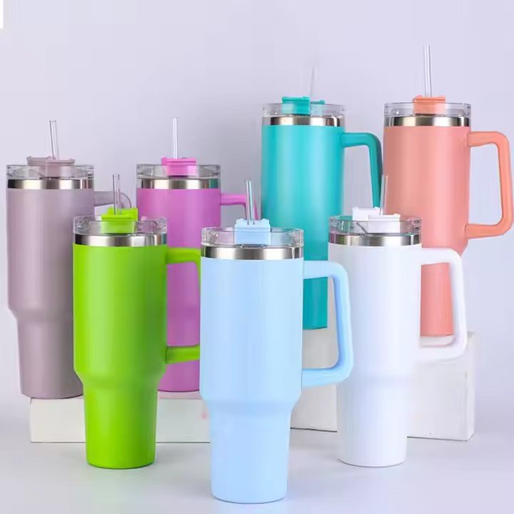 ODM/OEM 40 Oz Outdoor Mugs Stainless Steel Vacuum Insulated Tumbler Cup with Lid & Straw