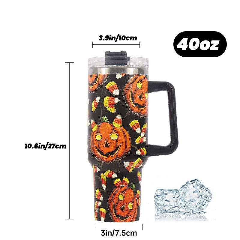 Halloween 3d Leakproof Sublimation Blanks Double Wall Stainless Steel 40oz White Mug Tumbler