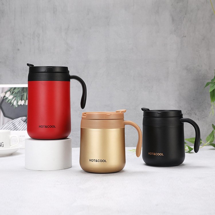 Good Quality 350ml stainless steel insulated travel mug 12oz 500ml coffee mug with handle