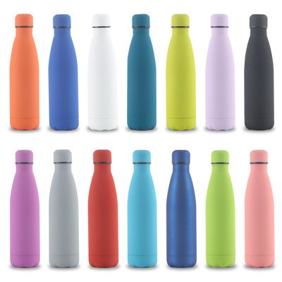 17 oz Vacuum Flasks Rubber Paint Cola Shape Fitness Thermos Sports Bottle Stainless Steel Water Bottle With Custom Logo