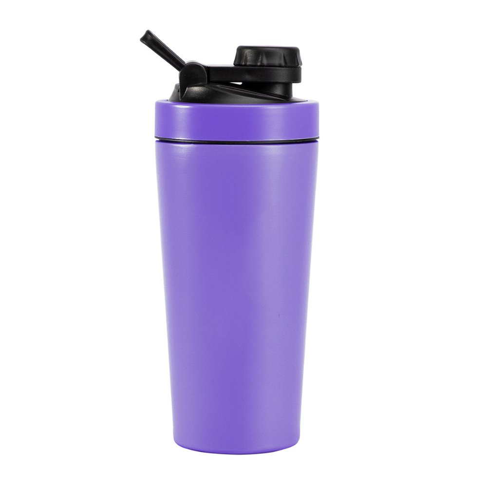 304 stainless Steel 750ML Metal Protein Shaker Bottle stainless steel shaker cup with mixer ball