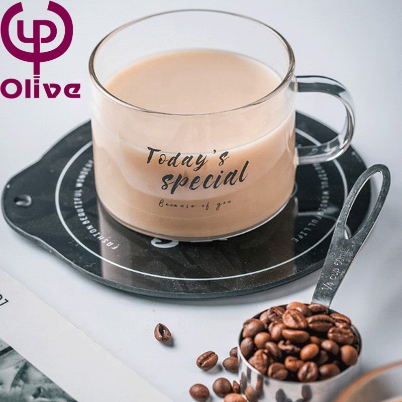 Wholesale office tea dessert oatmeal breakfast cup high borosilicate glass large size wide mouth alphabet coffee mug with handle