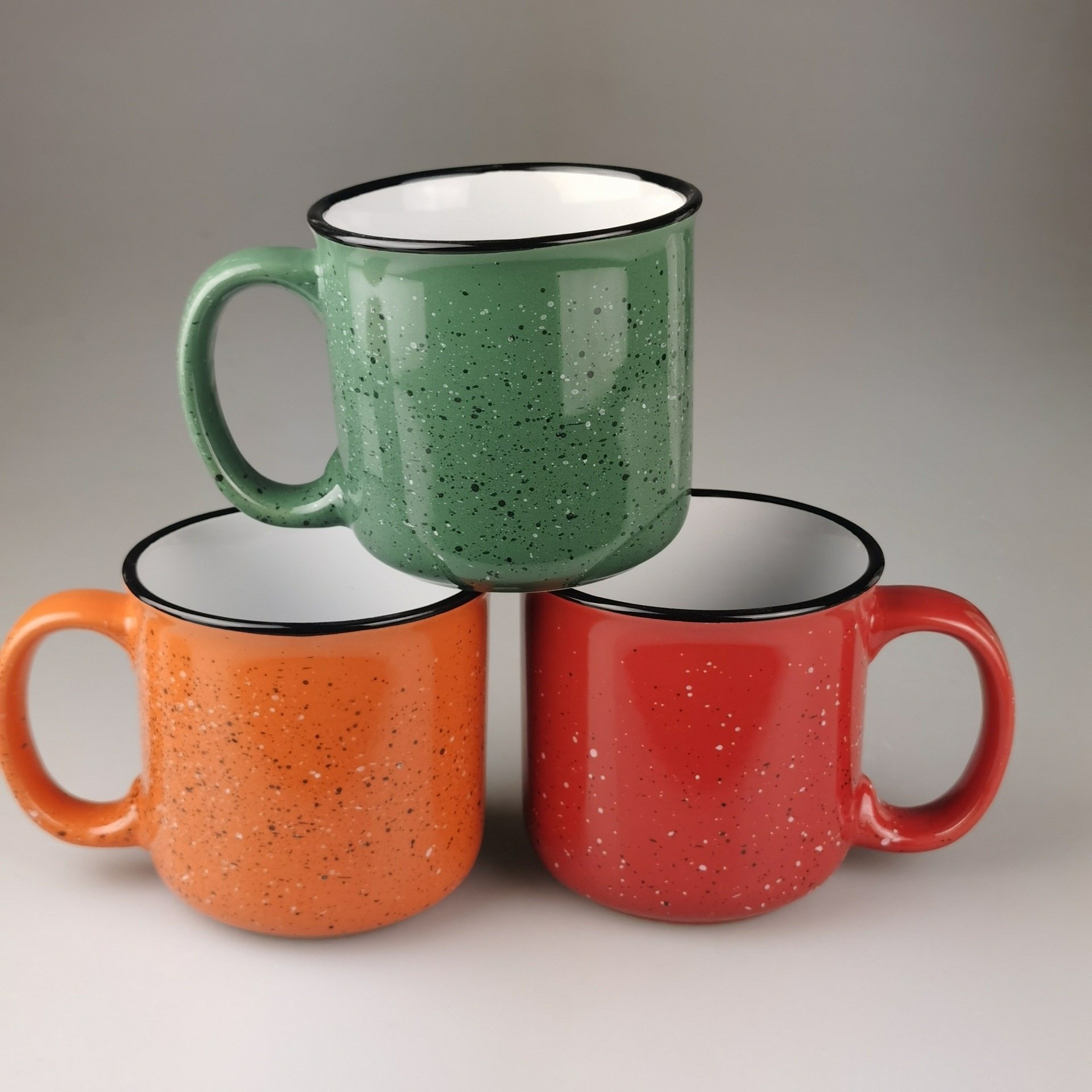2024 Hot selling wholesale ceramic vintage splash-ink mugs custom ceramic mug Enamel porcelain mugs Home coffee cup