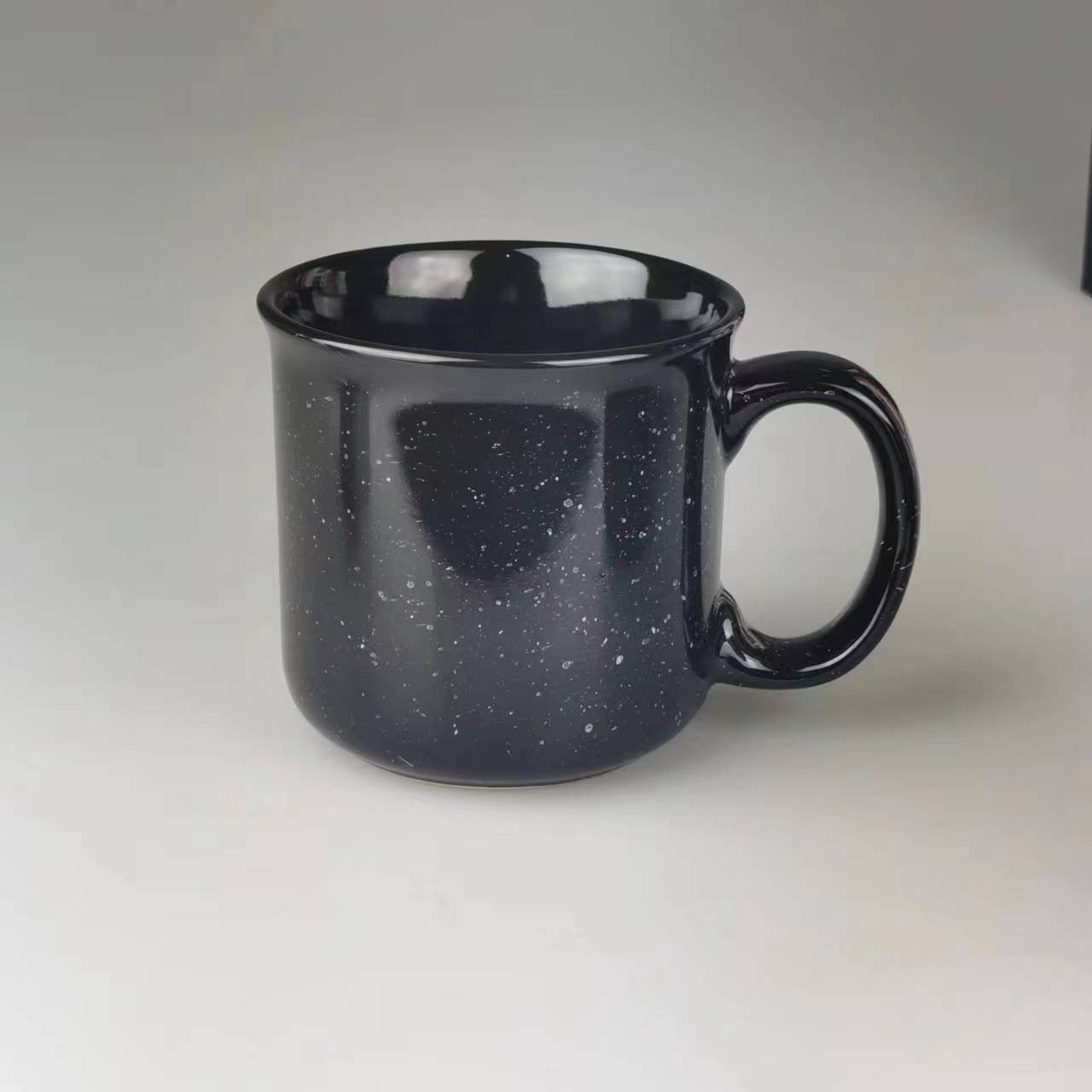 2024 Hot selling wholesale ceramic vintage splash-ink mugs custom ceramic mug Enamel porcelain mugs Home coffee cup