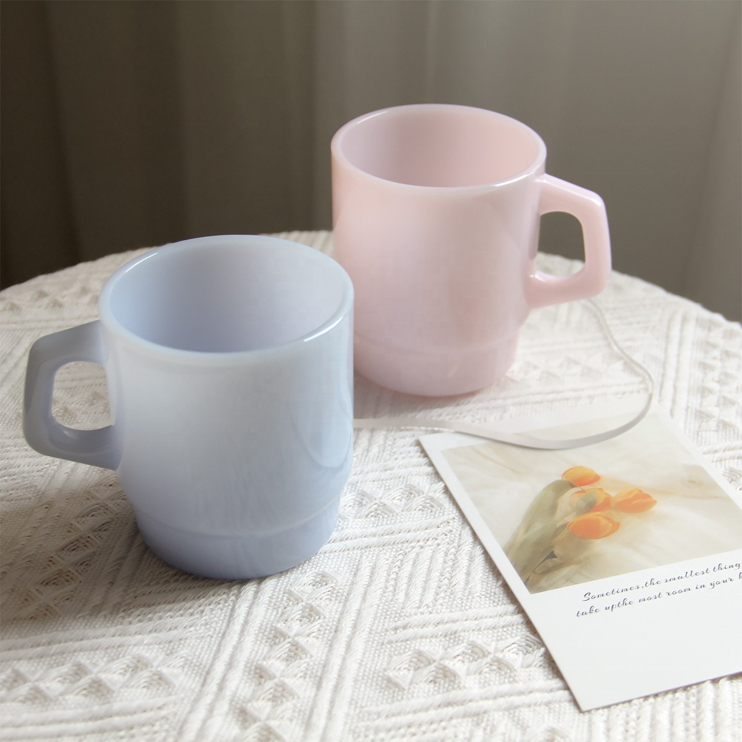 Samyo Wholesale Stock Custom Creative Jade Blue Pink Colored Juice Milk Tea Coffee Water Glass Mug Cups Glasses For Drinking