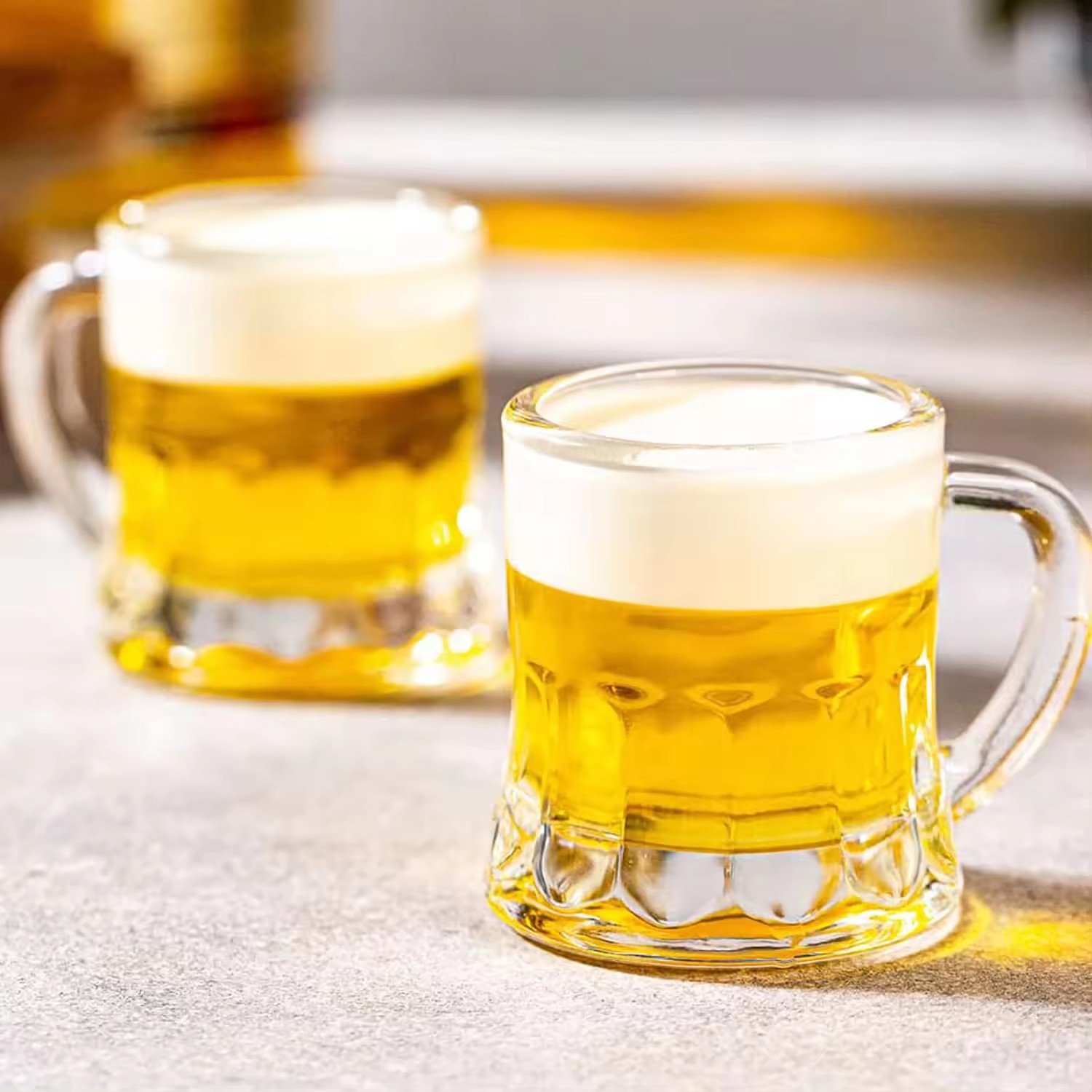 Wholesale Miniature Reusable Plastic Beer Cups Food Grade Plastic Beer Mugs Mini Beer Shot Glasses for sale for Party