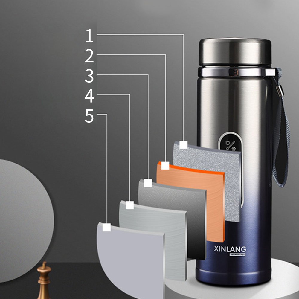 Custom Logo Large Capacity 304 Stainless Steel Insulated Water Bottle, Wholesale 1L Vacuum Flask Camping Water Bottle