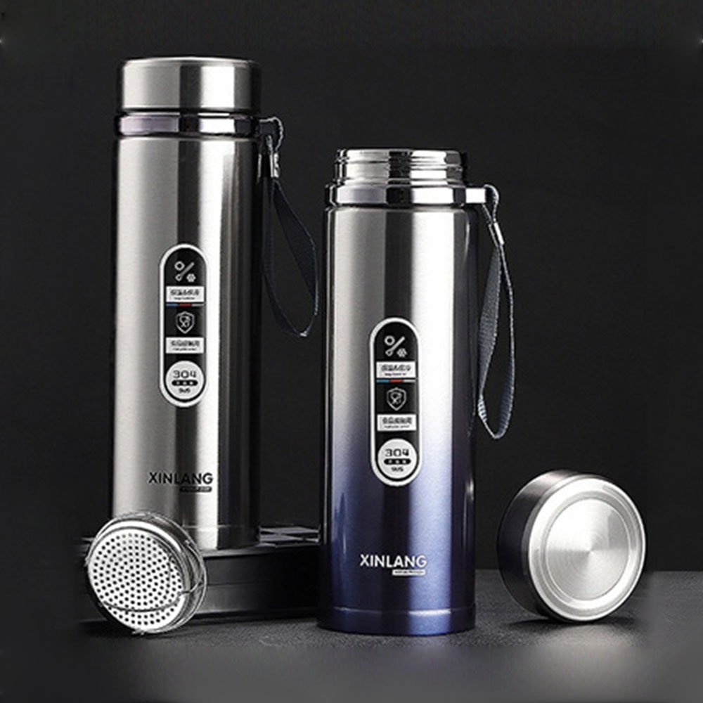 Custom Logo Large Capacity 304 Stainless Steel Insulated Water Bottle, Wholesale 1L Vacuum Flask Camping Water Bottle