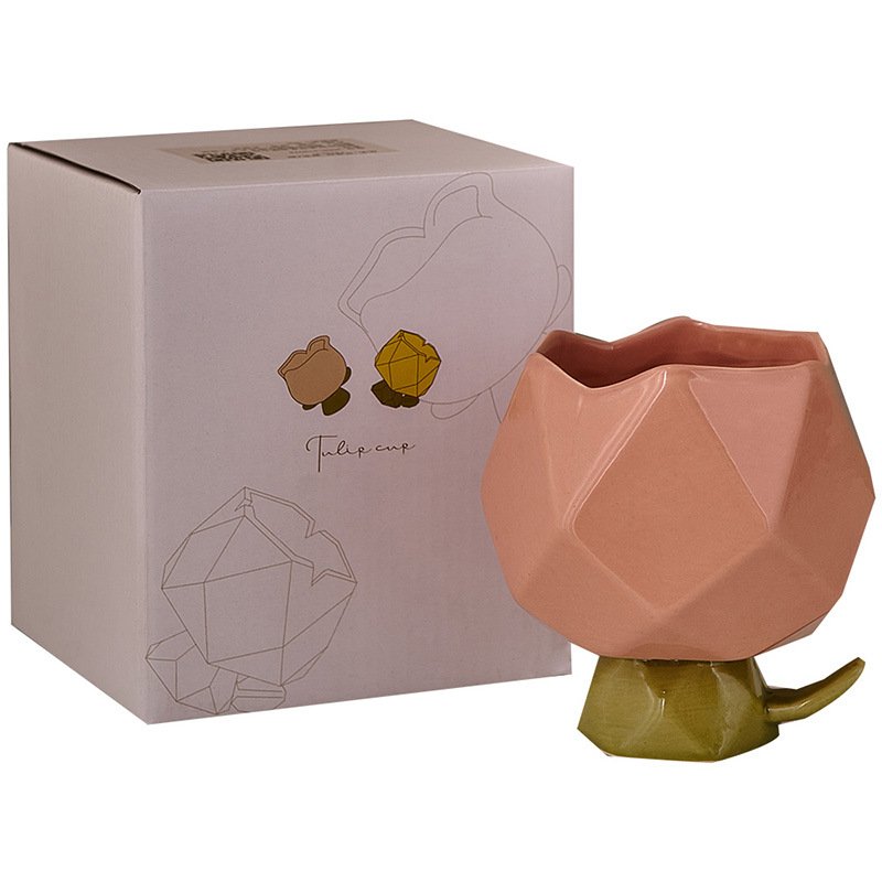 Ins Mug creative water cup design flower cup ceramic key storage container rose flower arrangement basin