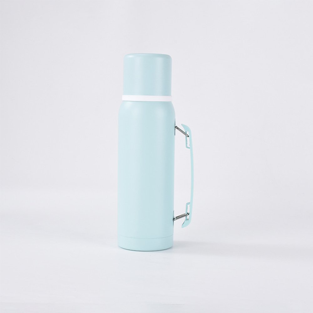 Wanto Wholesale Double Wall Camping Stainless Steel Hot And Cold Water Vacuum Flask Thermos For Mate With Laser Logo And 2 Cup