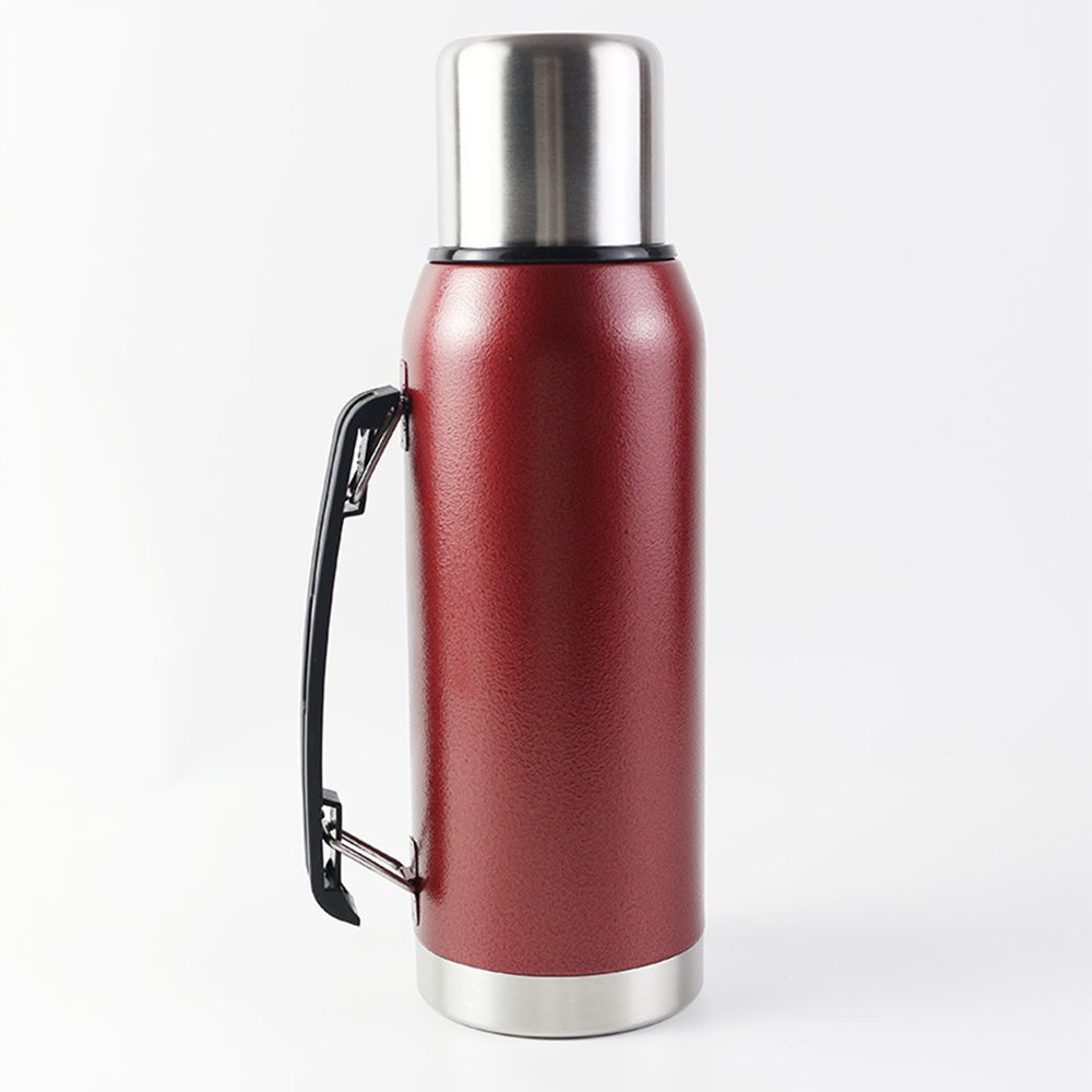 Wanto Wholesale Double Wall Camping Stainless Steel Hot And Cold Water Vacuum Flask Thermos For Mate With Laser Logo And 2 Cup