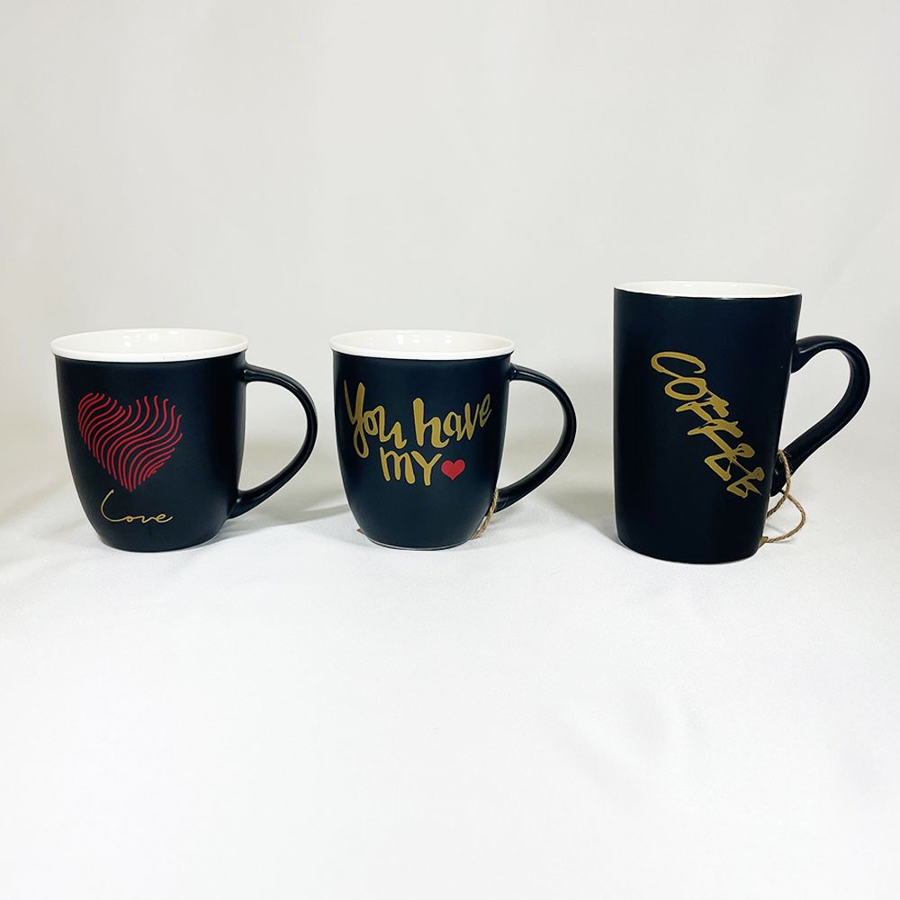 450ml, Hand Writing Letter Mugs Ceramic Cup Coffee Milk Tea Mug Drinkware