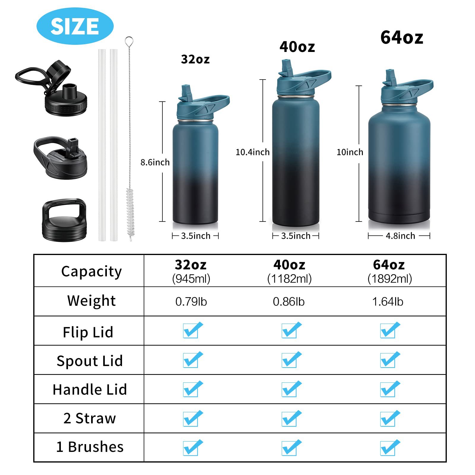 One-stop Service Insulated Water Bottles Customized Capacity Stainless Steel Water Bottle
