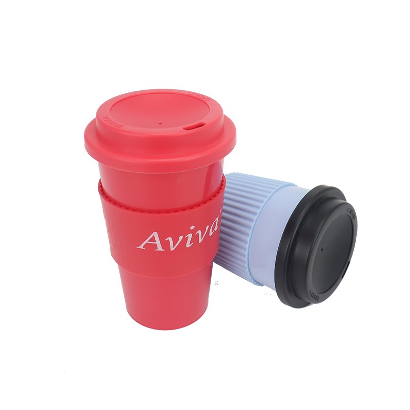 Luxury Modern New Eco-Friendly Food Grade Reusable Plastic Coffee Mug 500ml Capacity with Lid for Travel Designed Milktea Cups