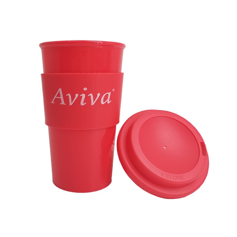 Luxury Modern New Eco-Friendly Food Grade Reusable Plastic Coffee Mug 500ml Capacity with Lid for Travel Designed Milktea Cups
