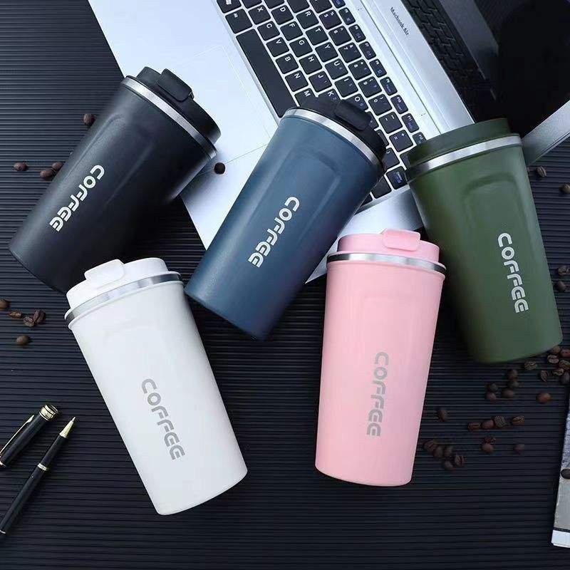 Leak-proof Thermo Travel Thermal Vacuum Flask Insulated Cup Milk Tea Water Bottle 380/510ml Stainless Steel Coffee Mug