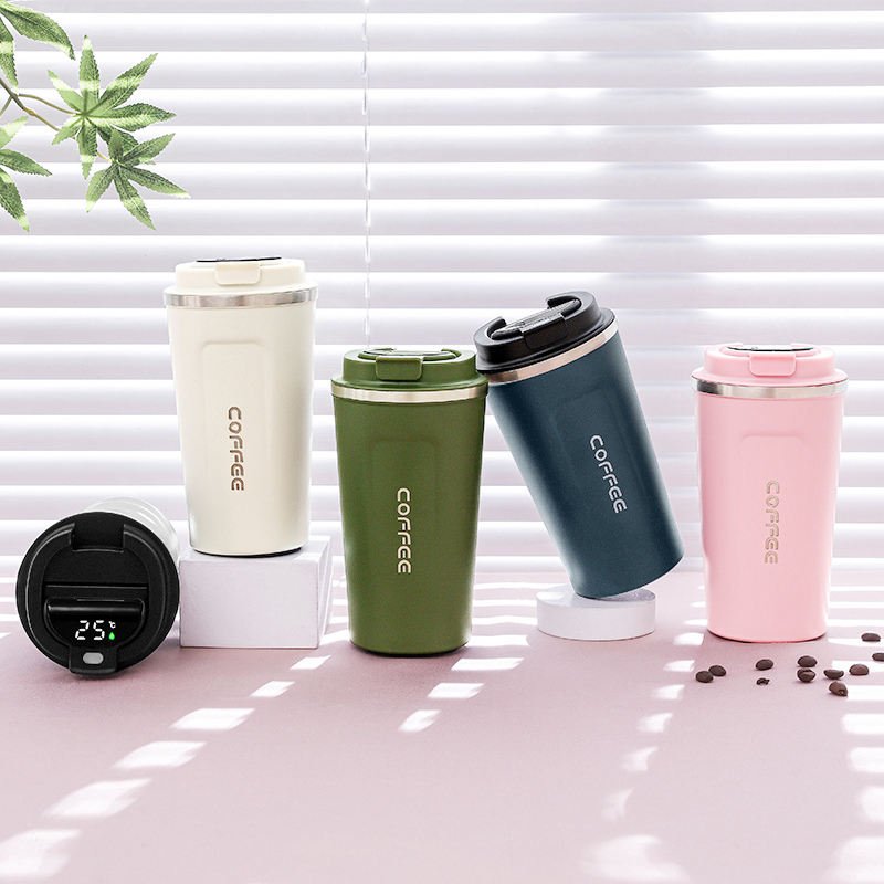 Leak-proof Thermo Travel Thermal Vacuum Flask Insulated Cup Milk Tea Water Bottle 380/510ml Stainless Steel Coffee Mug