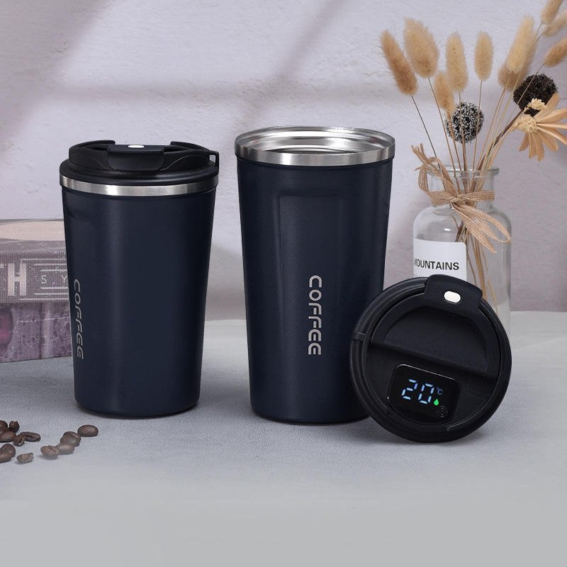 Leak-proof Thermo Travel Thermal Vacuum Flask Insulated Cup Milk Tea Water Bottle 380/510ml Stainless Steel Coffee Mug