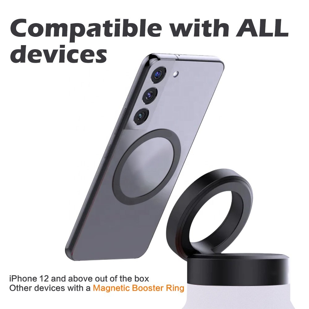 24oz Magnetic Lid Water Bottle Gift for Friend Sublimation Ring with Mobile Phone Stand Holder with Mag Safe Booster Ring Cup