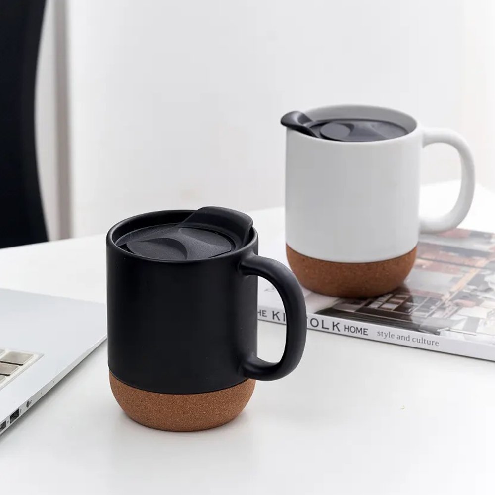 Manufacturer wholesale ceramic travel mug with pp lid 320ml large ceramic coffee mugs custom cups for gift