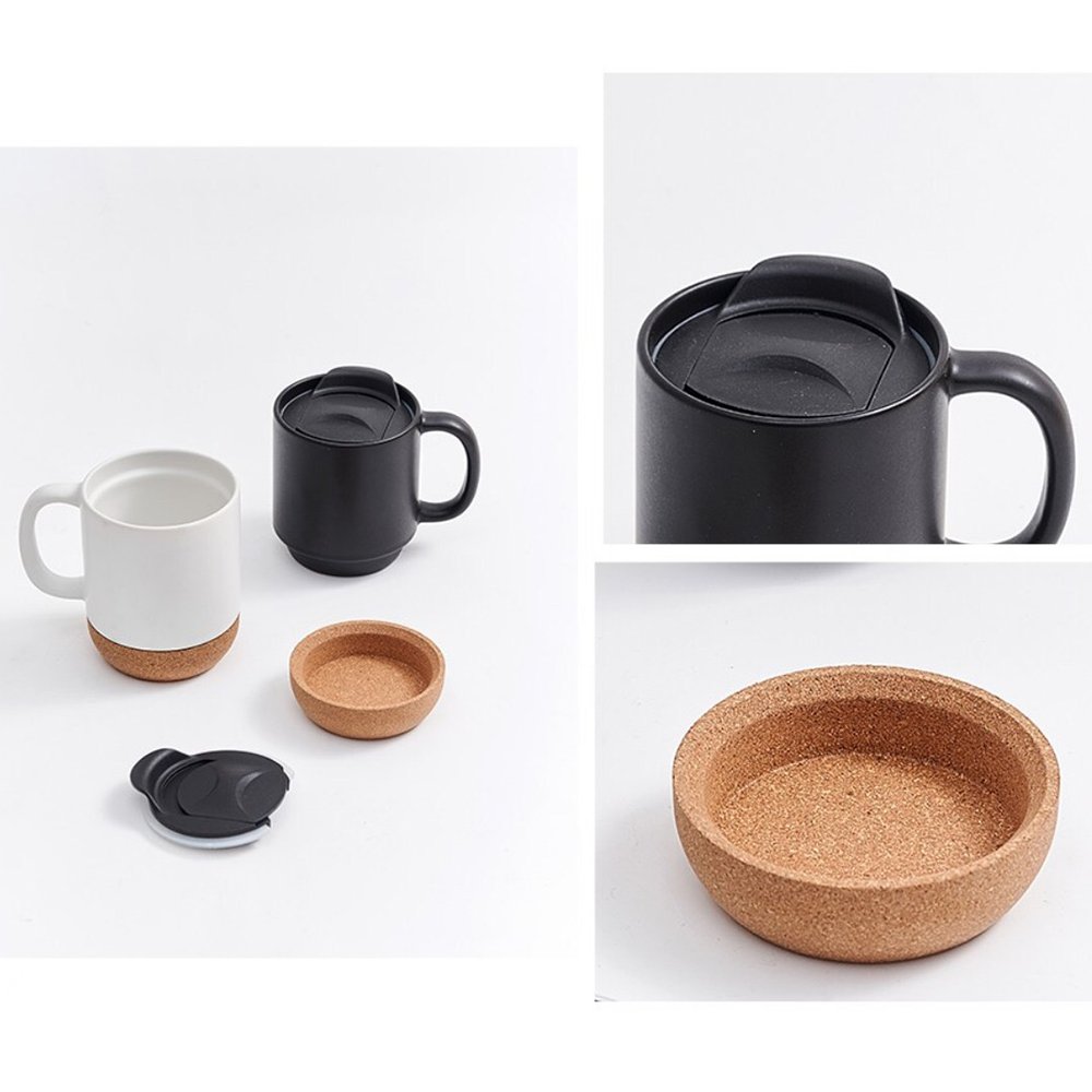 Manufacturer wholesale ceramic travel mug with pp lid 320ml large ceramic coffee mugs custom cups for gift