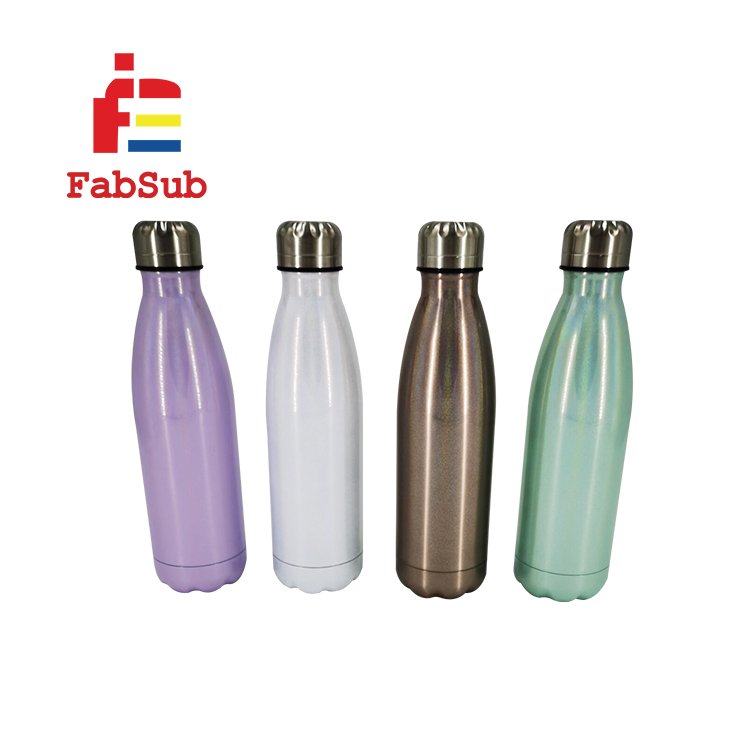 Sublimation Powder Coated Promotion Insulated Stainless Steel Blank Milk Bottle With Round Flat Cover