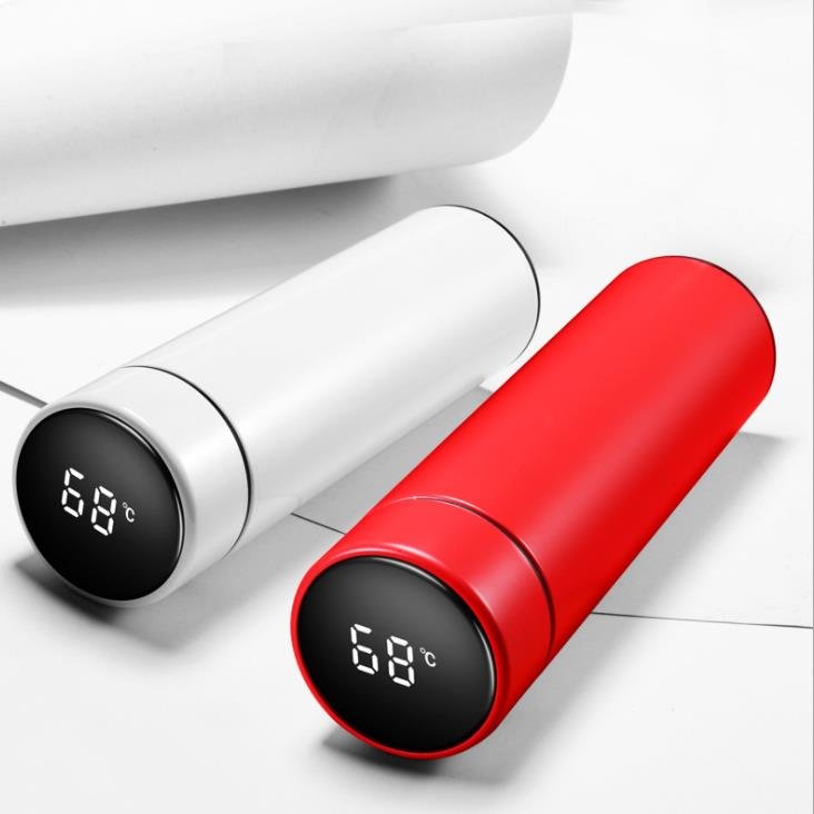 Custom Logo 500ml Double Wall Smart Water Bottle Temperature Led Display Vaccum Smart Flask Stainless Steel Smart Water Bottle