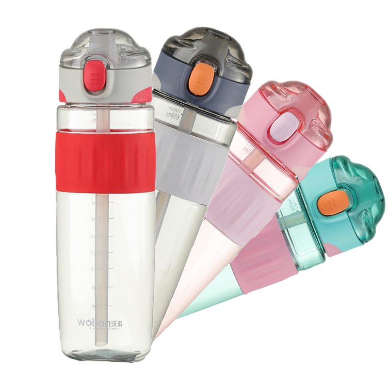 Juego De 3 Piezas Botella Para Agua Large Capacity Reusable Fliptop Water Bottle 1500Ml Gym With Strap