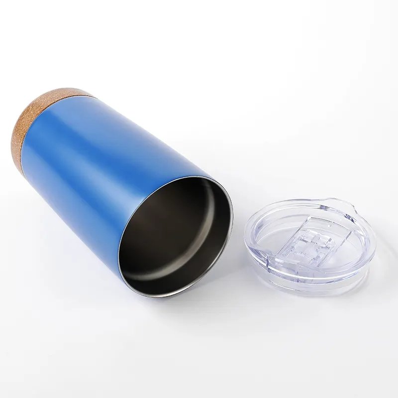 Custom Logo Nordic Matte Cork Base Coffee Mug With Wooden Insulated Tumbler Cork Bottom