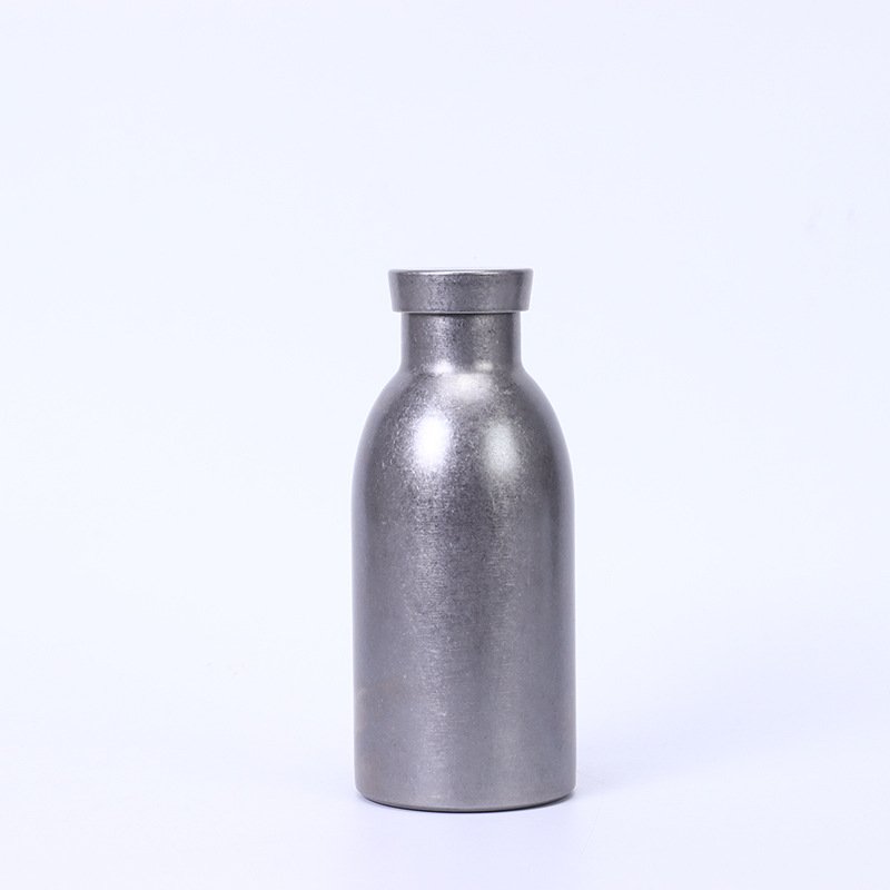 Customized Titanium Cup Retro Double Layer 304 Stainless Steel Milk Bottle Vacuum Insulated Portable Outdoor Sports Water Cup