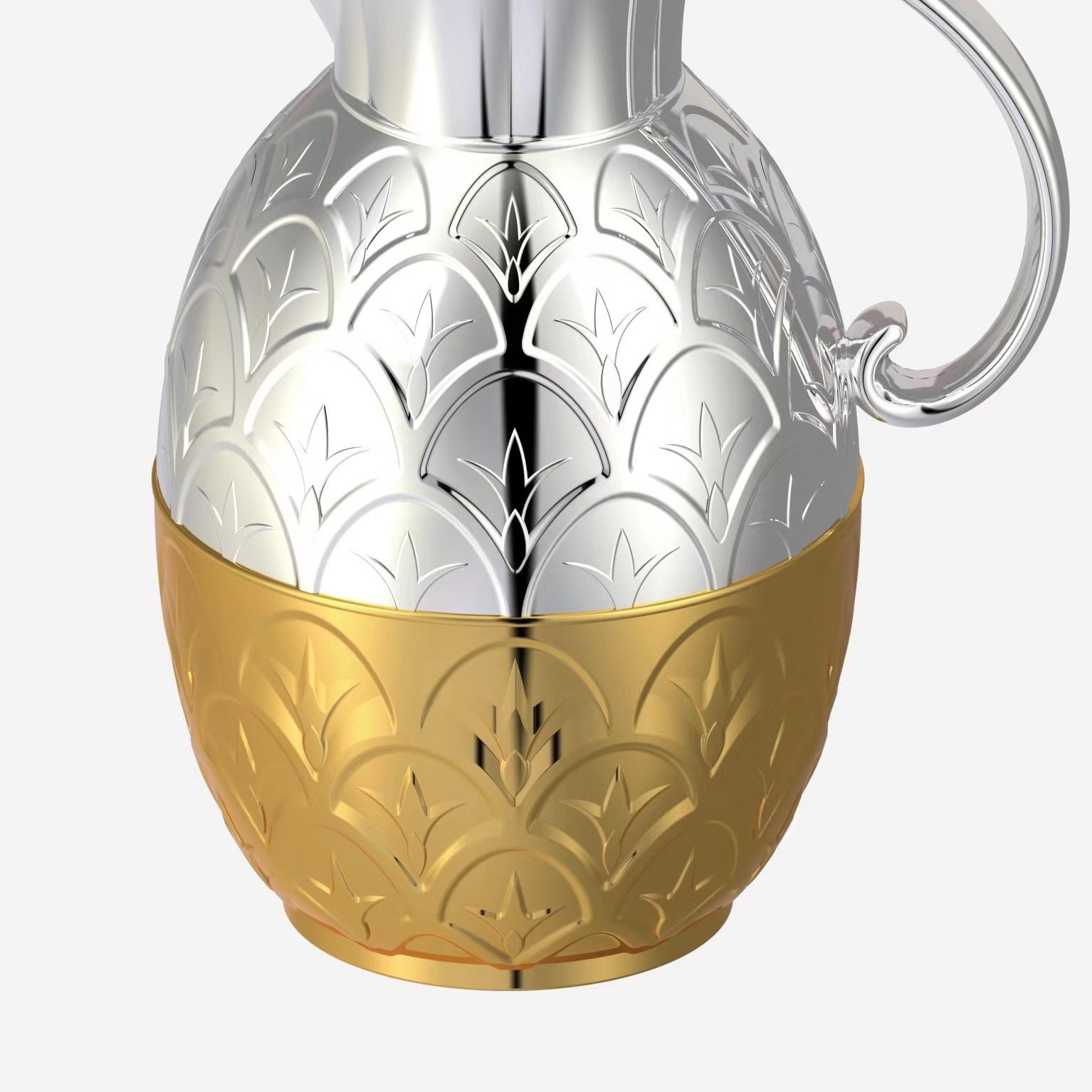 Wholesale Hot selling 600ml -1000ml Luxury Gold Plated Heat-Preservation Vacuum Flask Thermos Coffee Jug Sets