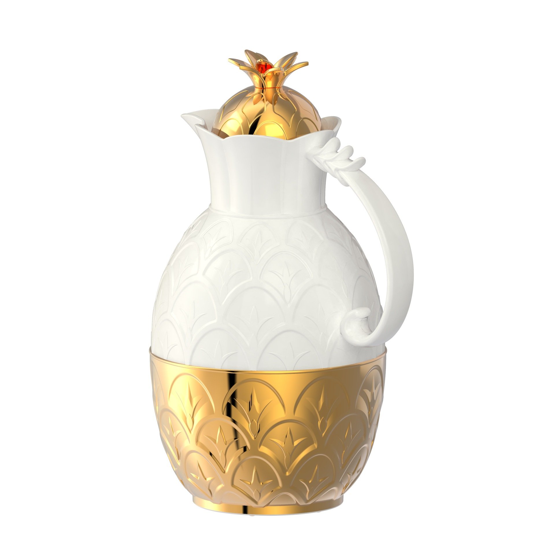 Wholesale Hot selling 600ml -1000ml Luxury Gold Plated Heat-Preservation Vacuum Flask Thermos Coffee Jug Sets