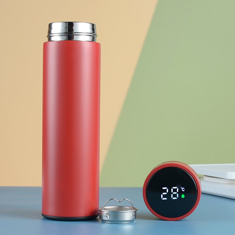 500ml Creative Smart LED Thermos Bottle Temperature Display Vacuum Flasks Customized Logo Stainless Steel Water Bottle