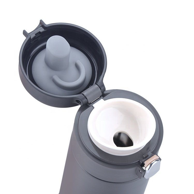 custom logo/color Insulated Stainless Steel lightweight Vacuum Flask Travel Flip Top Drinking Bottle